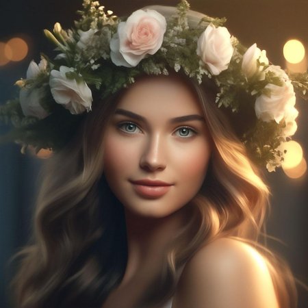 Девушка с венком