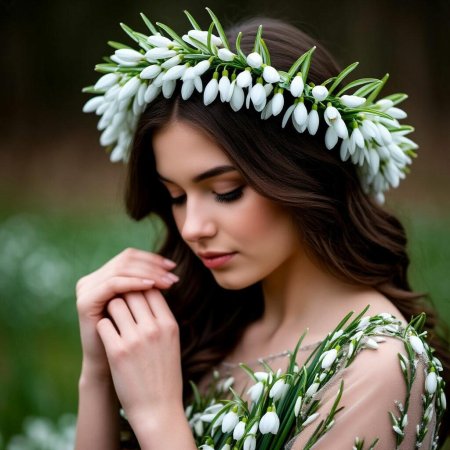 Венок из подснежников