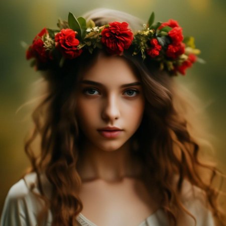 Девушка с венком