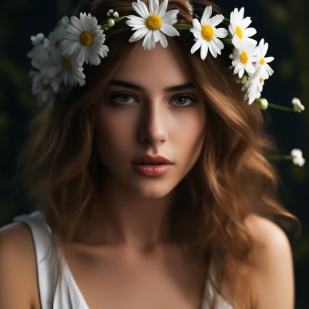 Венок на голову из ромашек