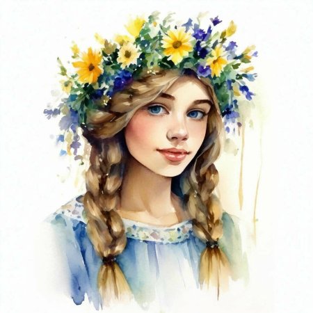 Девушка в венке