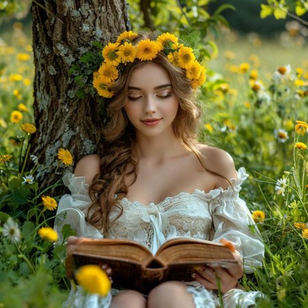 Девушка с книгами