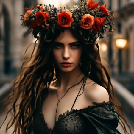 Девушка с венком