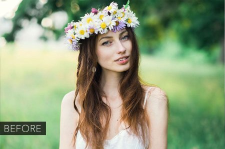 Девушка в венке