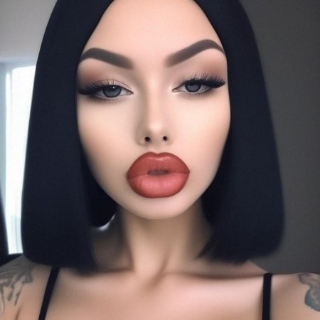 Девушка с большими губами