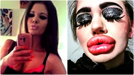 Самые большие губы в мире Андреа Иванова