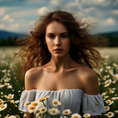 Поле ромашки