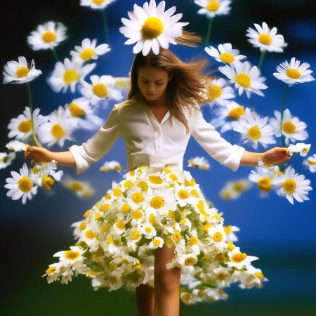 Девушка ромашка
