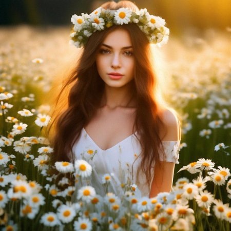 Девушка в венке