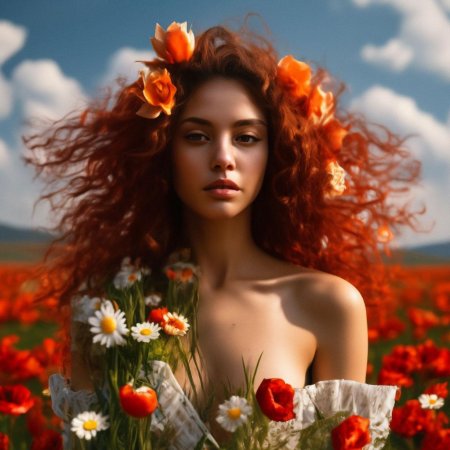 Девушка в маковом поле