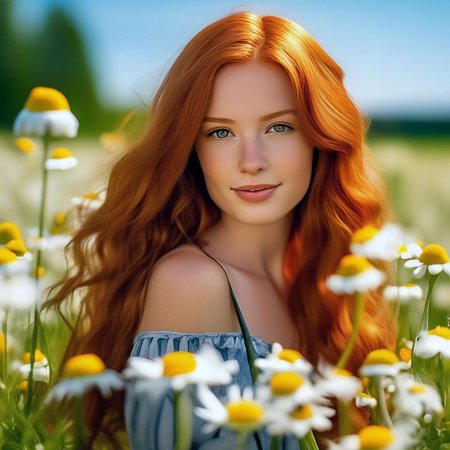 Красивая рыжая девушка