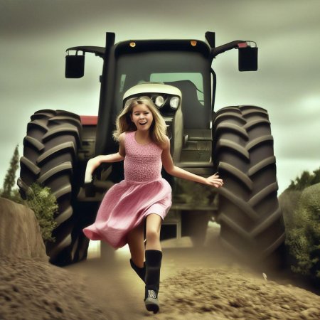 Трактор поле