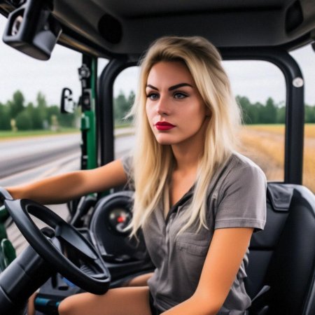 Девушка за рулем