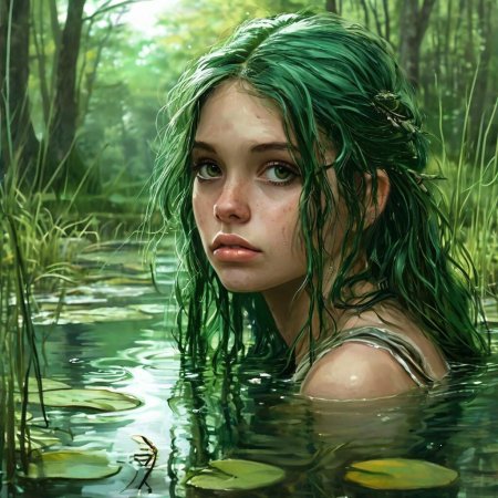 Зелëные волосы