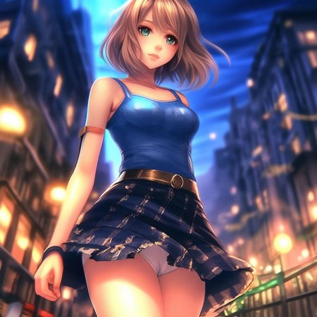 Девушка в юбке аниме