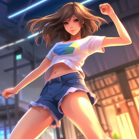 Короткая юбка аниме