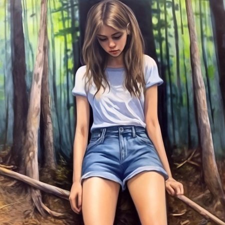 Красивая девушка в шортах