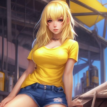 Блондинка аниме