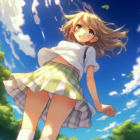 Аниме девочки под юбкой