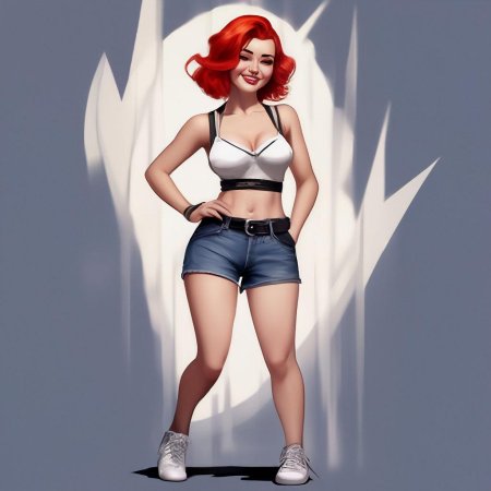 Девушка в коротких шортах