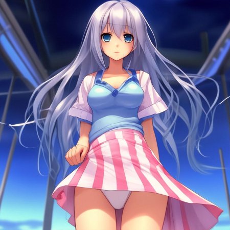 Аниме девушка в трусиках