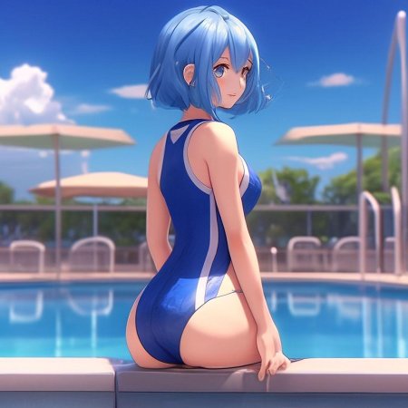 В купальнике аниме