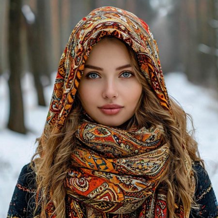 Русские девушки в платках