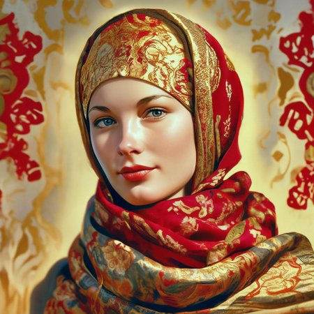 Русская женщина в платке