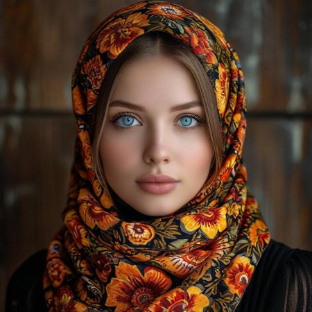 Русская девушка в платке