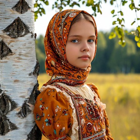 Девушка в русском народном костюме