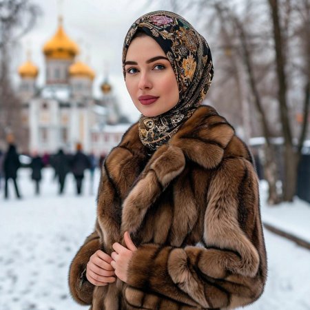 Женщина в норковой шубе