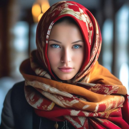 Девушка в платке