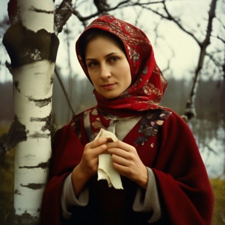 Русская женщина в платке