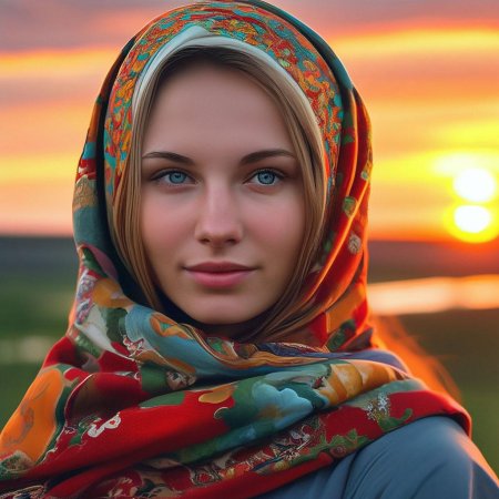 Девушка в платке