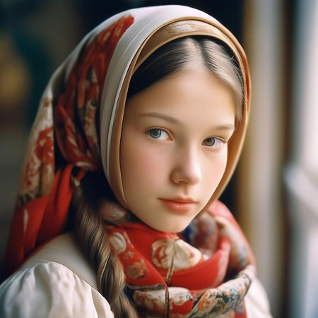 Славянская внешность девушки