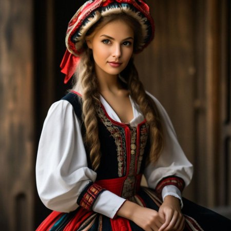 Польская девушка в национальном костюме