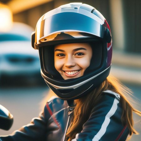 Девочка на мотоцикле