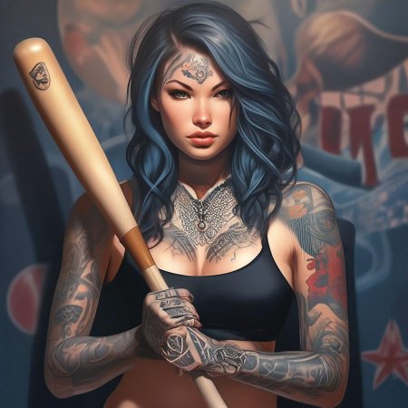 Девушка с татуировками