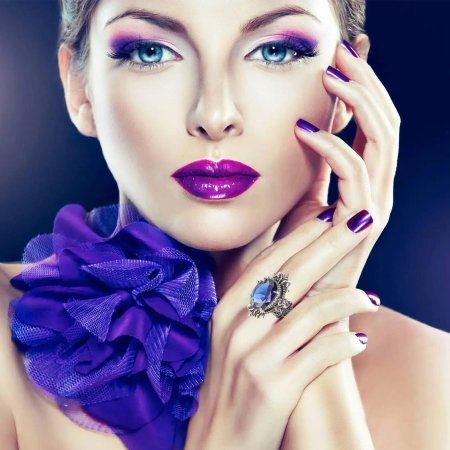 Макияж в сиреневых тонах