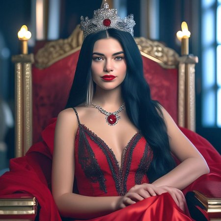 Девушка на троне