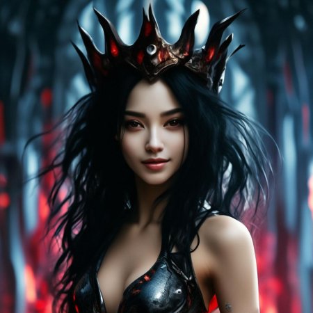 Красивая девушка демон