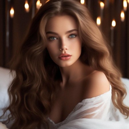 Красивая шатенка