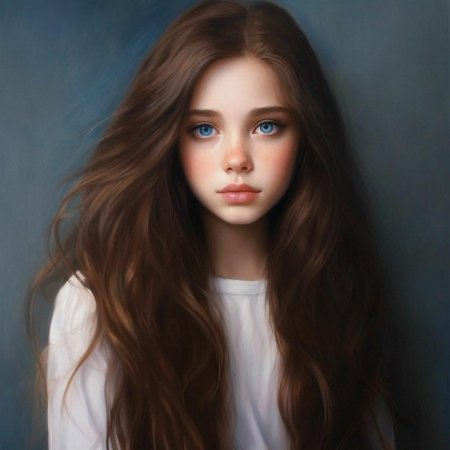 Девочка с каштановыми волосами