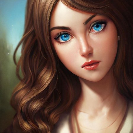 Девушка с русыми волосами и голубыми глазами