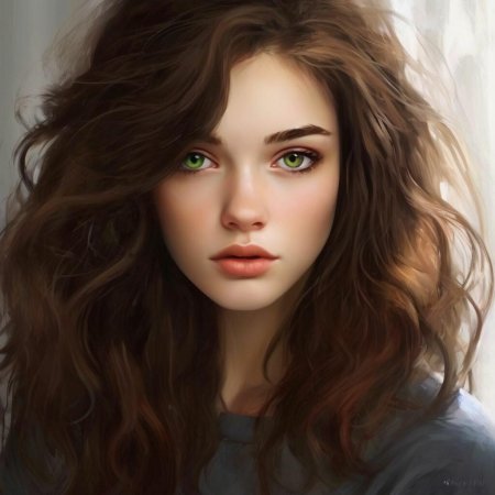 Девушка с коричневыми волосами