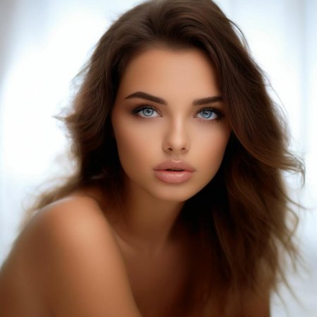 Красивая шатенка