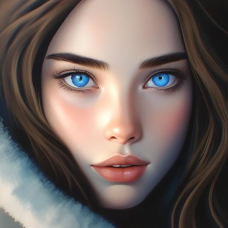 A girl with blue eyes