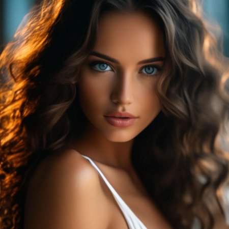 Красивая девушка с голубыми глазами