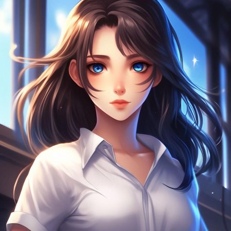 Аниме брюнетка