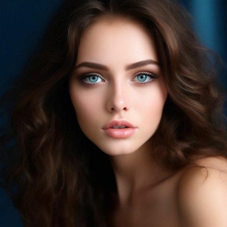 Голубоглазая шатенка